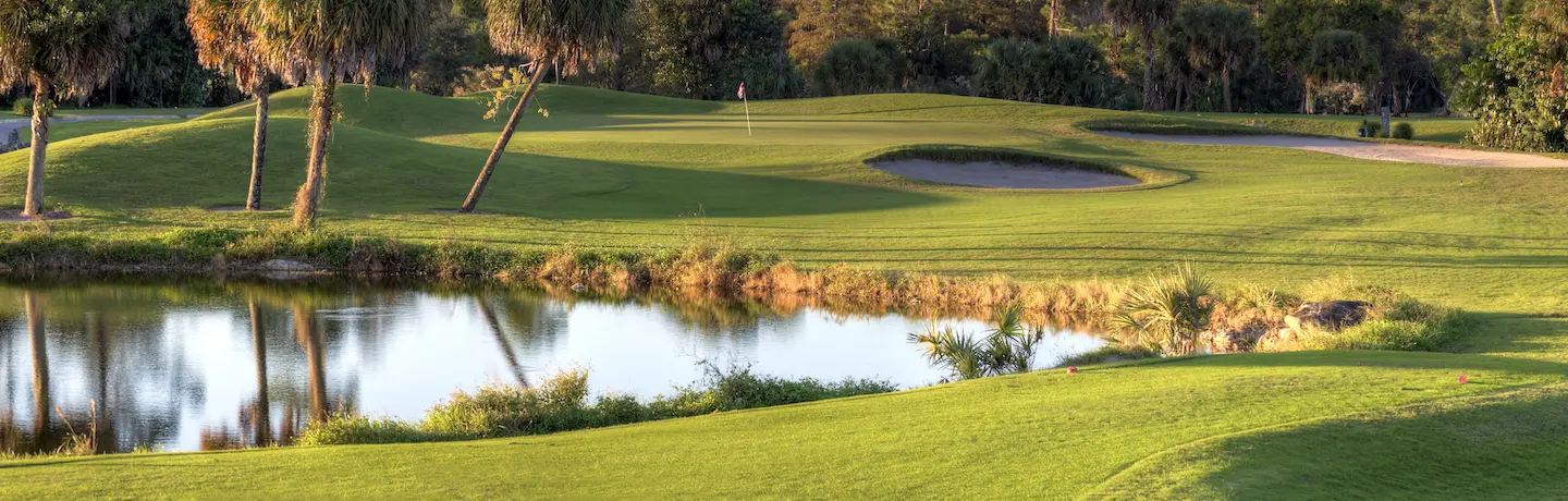 water hazard on a golf course
